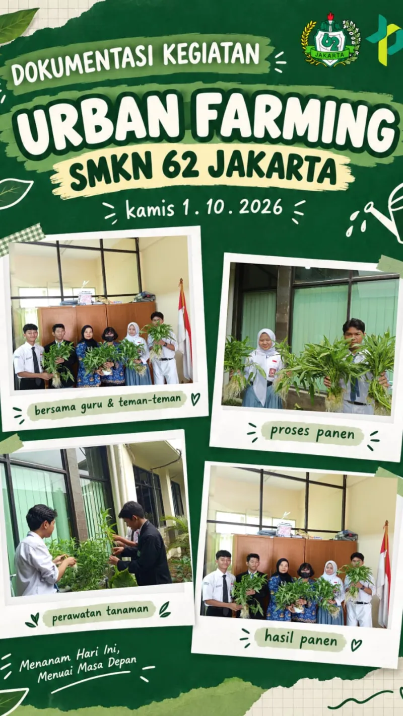 Lahan Urban Farming SMKN 62 Jakarta - Gambar 38